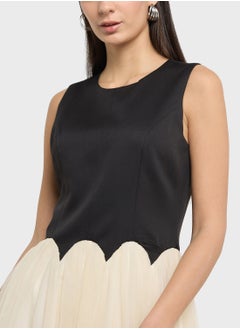 Never fully Dressed Color Block Tiered Dress  - Image 3