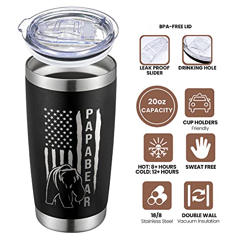 KATLADIZ Gifts for Dad from Daughter, Son - Fathers Day, Birthday Gifts for Dad - Fathers Day Gift for Dads - Christmas Gift for Papa - 20 Oz Stainless Steel Tumbler - Image 2