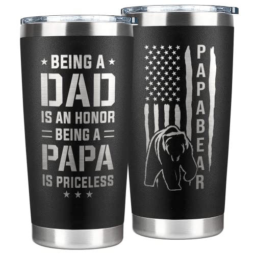 KATLADIZ Gifts for Dad from Daughter, Son - Fathers Day, Birthday Gifts for Dad - Fathers Day Gift for Dads - Christmas Gift for Papa - 20 Oz Stainless Steel Tumbler - Image 1