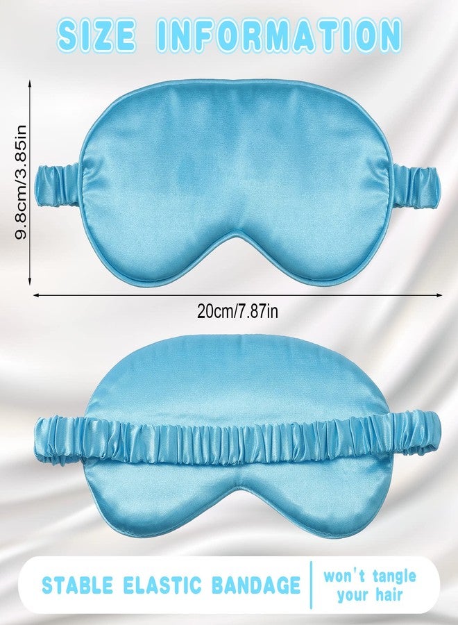 Coume 16 Pieces Silk Sleep Mask Eye Coverings for Sleeping Smooth Soft Eye Covers Mask About 20 x 9.2 cm/ 7.87 x 3.62 Inch - Image 2