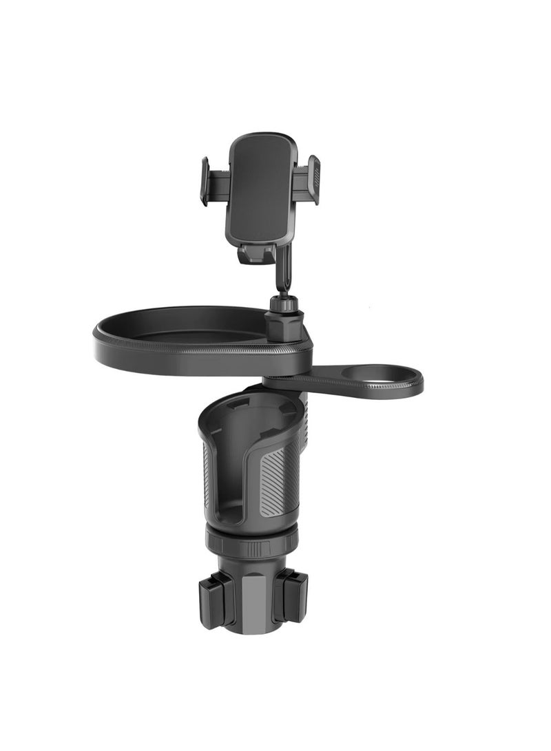 4-in-1 Multifunctional Car Cup Holder with Food Tray and Phone Mount - Image 4