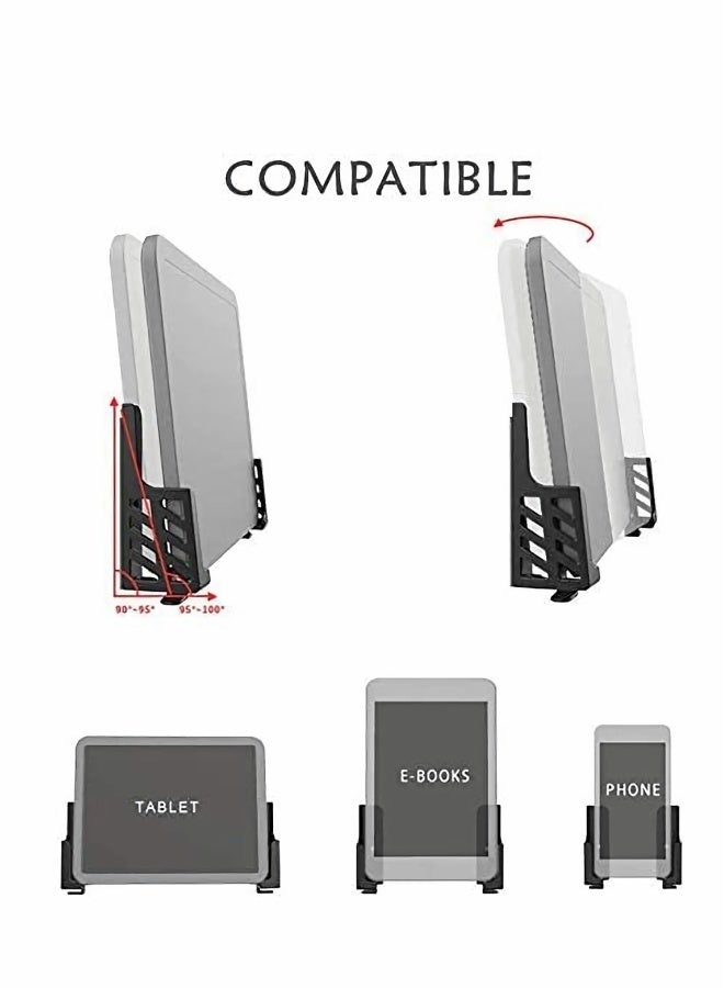 Universal Wall Mount Holder for Tablets and Phones, Damage-Free Installation with 3M Adhesive or Screws, Compatible with iPad, iPhone, Kindle and More - Image 3