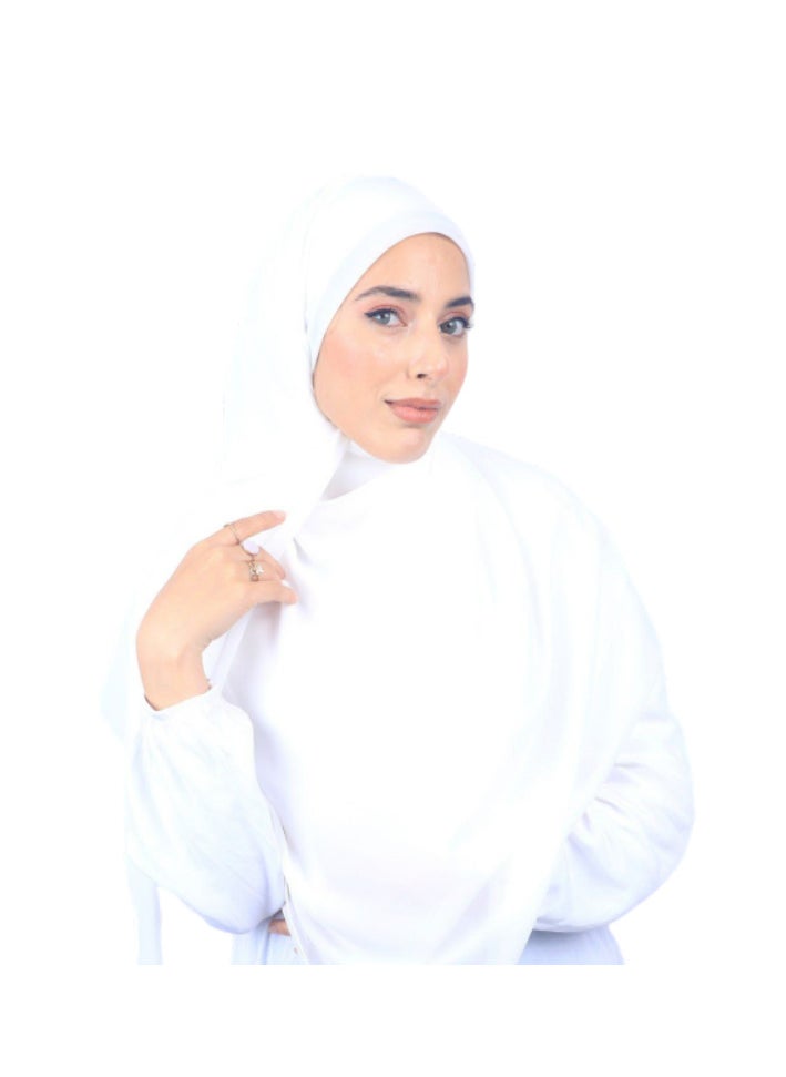 Generic Plain Malaysian Khimar, 150 x 150 cm | Soft and light crepe chiffon material | Suitable for veiled women - full coverage and everyday elegance  - Image 1
