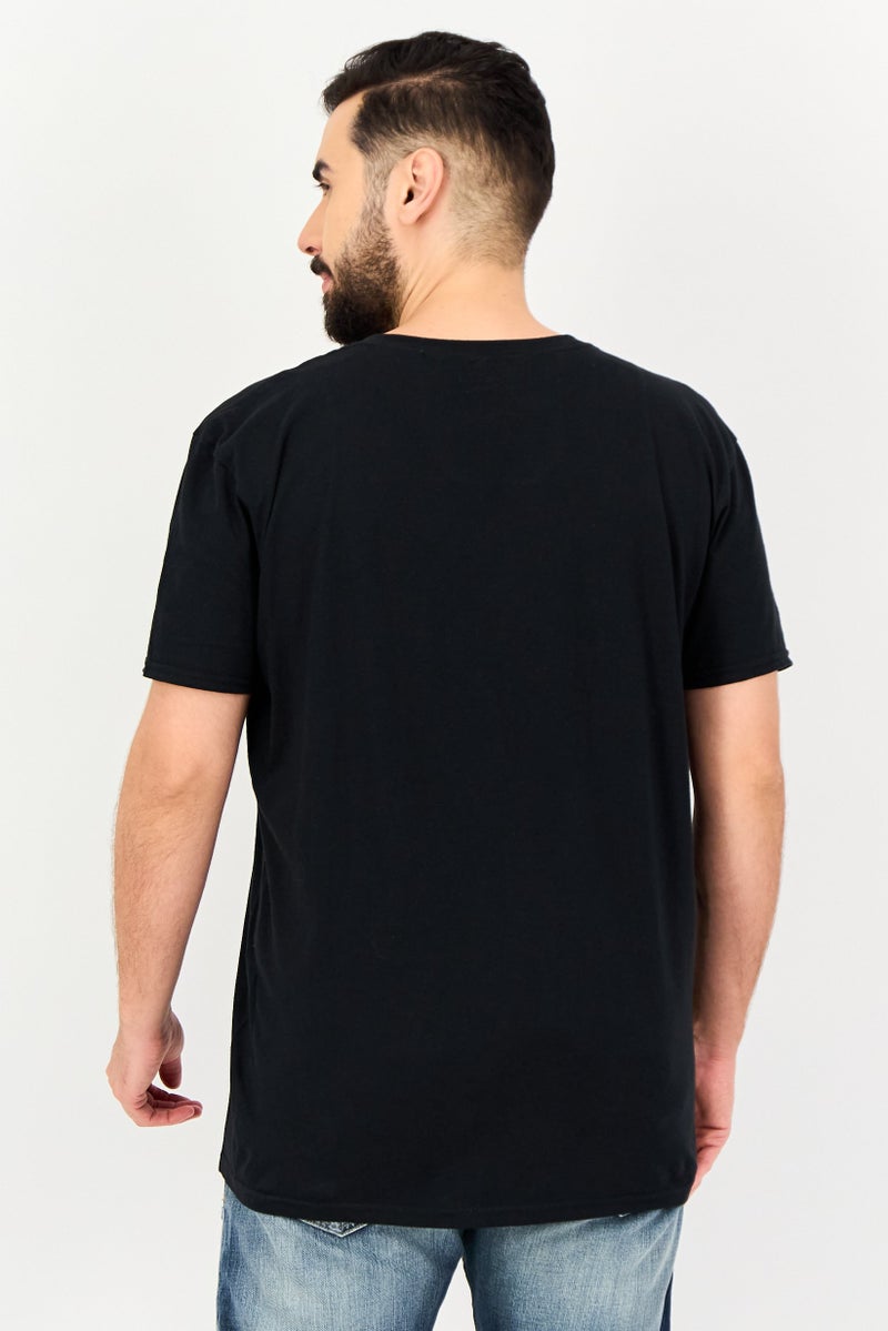 Pokemon Men Crew Neck Short Sleeve Graphic Print T-Shirt, Black - Image 4