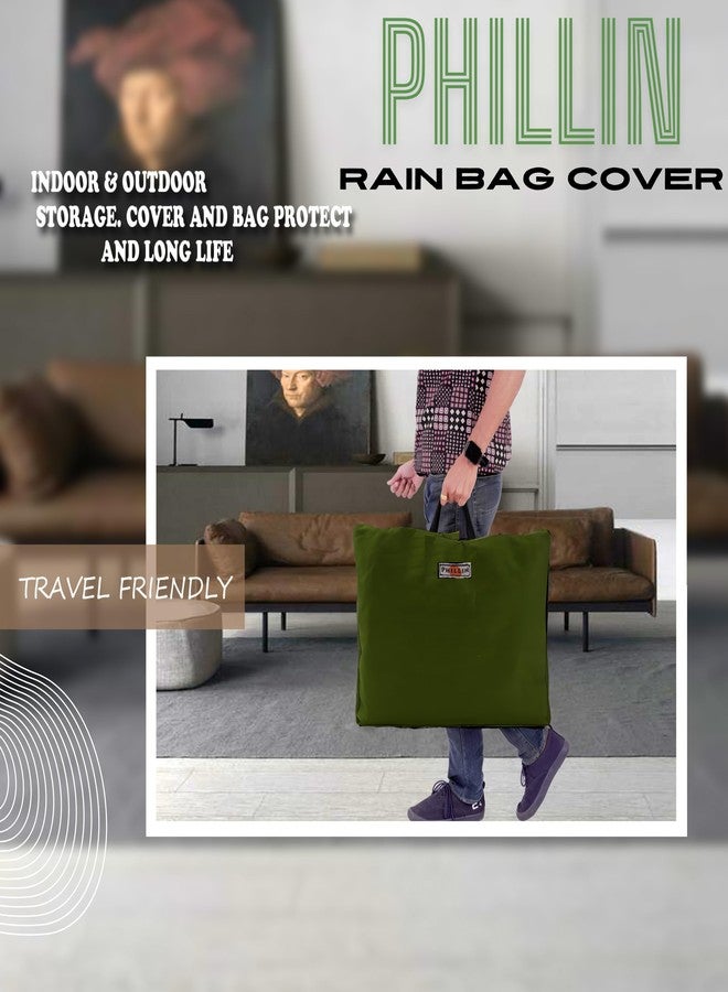 PHILLIN Waterproof Rain Cover for Laptop Messenger Bag with Side Zipper Closure - Durable and Waterproof Rain Office Bag Protective Case Size up to 15 Inches (Olive) - Image 2