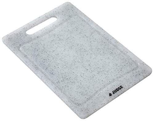 Judge Kitchen Granite Effect Cutting Board Dishwasher Safe Plastic Kitchen Chopping Board with Handle and Juice Groove Small 24cm x 16cm