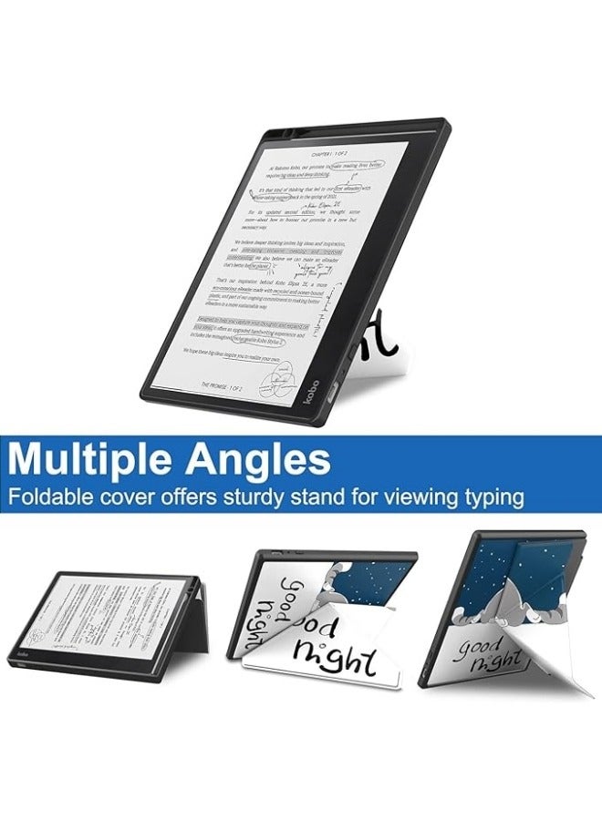 Case Compatible with Kobo Elipsa 2E 10.3 inch 2023, Soft TPU Matte Back Cover, Smart Folio Shell Origami Protective Cover with Magnetic Closure and Stand Function