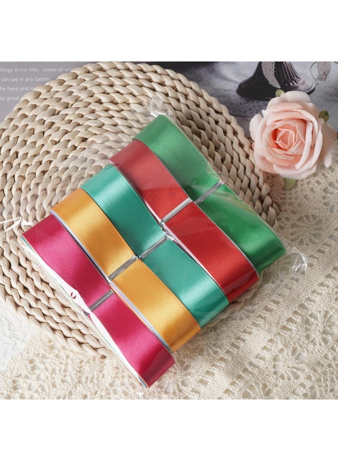 Chenkou Craft Solid Satin Ribbon Ribbons Assorted 40 Yards Craft Bow Party Decoration Packing Ribbons (Mix, 1"(25mm)) - Image 3