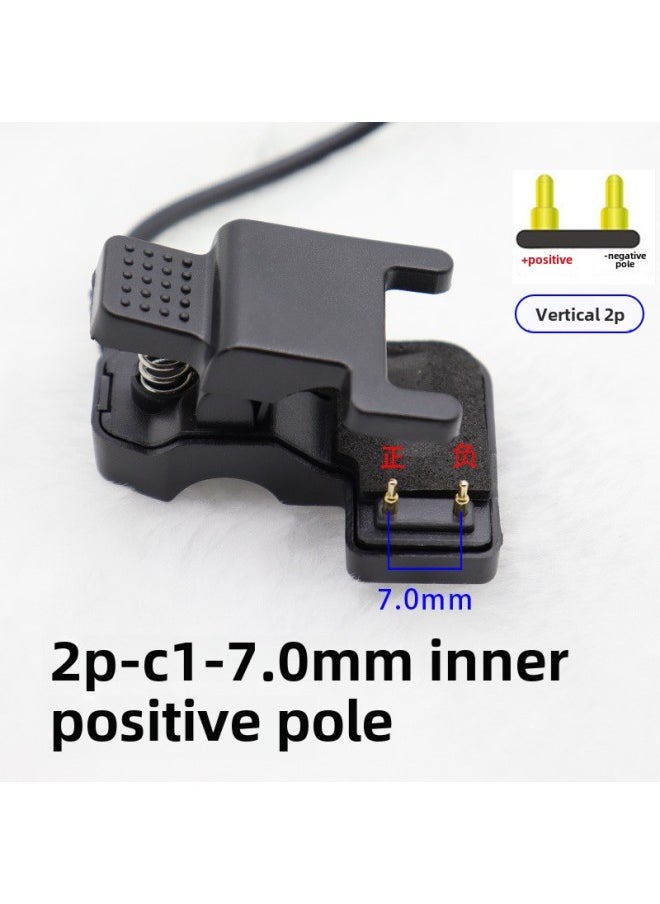 Generic - Universal Smart Bracelet Watch Universal Charger T500 HW12 Watch 23 Contact Pin Pin Data Cable Clip-Color:2 Pin 7mm Charging Clip-Model Specifications:Universal Charging Clamp - Image 1