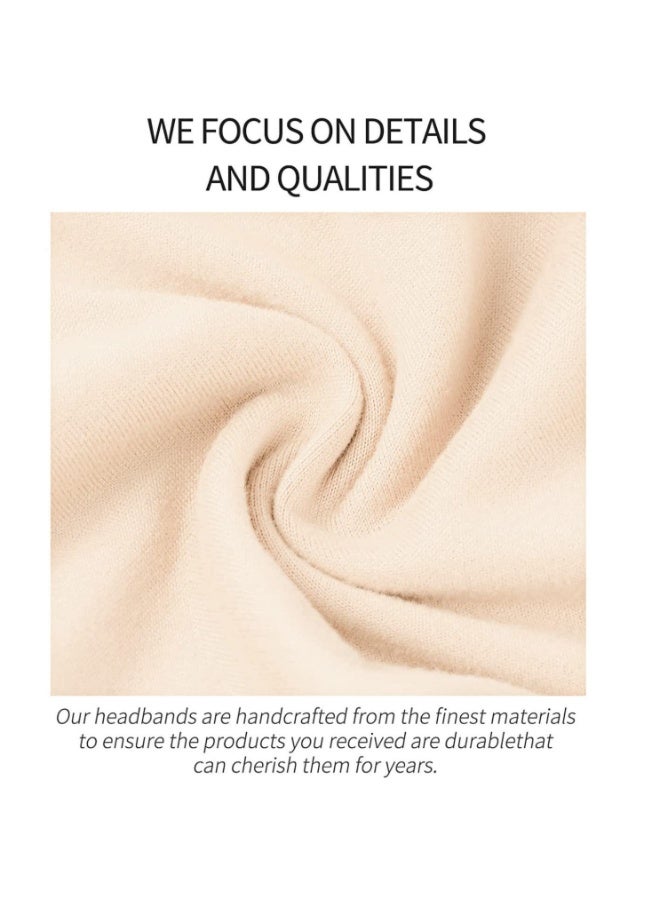 ديوتي مجموعة من 4 ربطات رأس بوهو عريضة للنساء، ربطات شعر ناعمة ومرنة بعقد ملتوية، إكسسوارات شعر مرنة لليوجا والتمارين الرياضية - Image 4