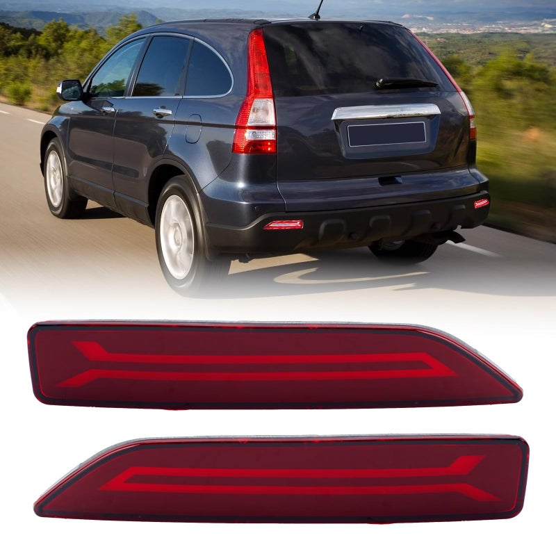 Clidr LED Rear Bumper Light for Honda CRV CRV 2007 2008 2009 DRL Bumper Tail Brake Light Lamp