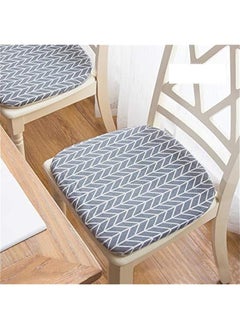 Generic Cotton Chair Pad to Prevent Sliding Office Kitchen Car Chair Cushion Seat Pad (Gray 1, Set of 2)  - Image 2