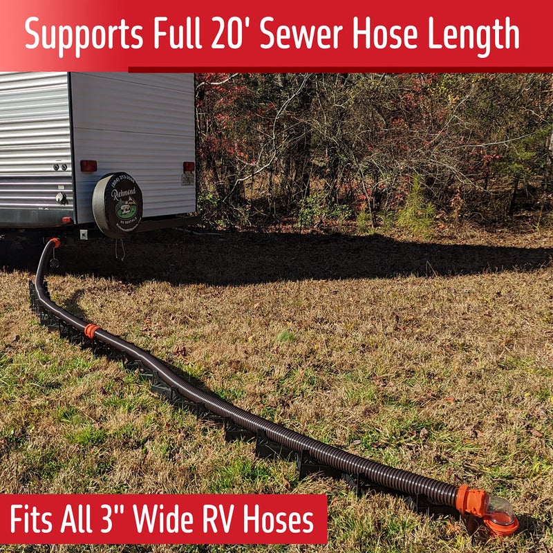 Beech Lane 20 Foot RV Sewer Hose Support with Clip On Accessory Feet for Extra Stability, Patented Nesting Design For Small Storage, Quick Setup and Collapse, Ensures Proper Drainage - Image 2