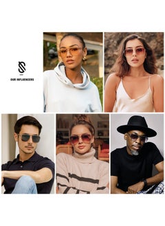 Retro Square Metal Frame Sunglasses For Women Men Vintage Double Bridge Flat Lens Unisex Sunglasses Sj1180 With Black Grey&Blue - pzsku/Z597CEB6211481B814F8FZ/45/_/1718602456/e2f585af-64d0-47b8-8139-9e92f9dab33a