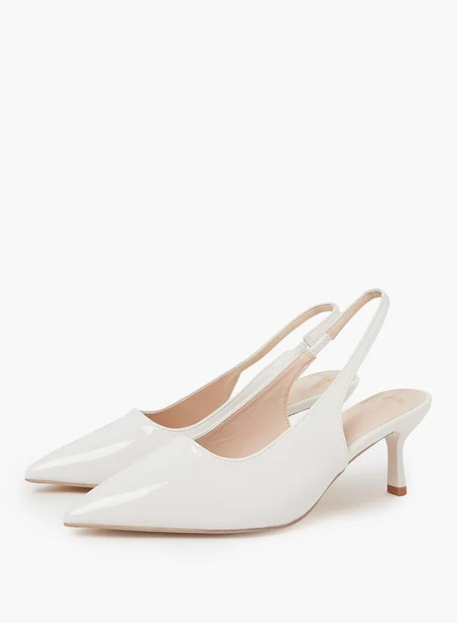 ستايلي Off White Classic Slingback Pumps