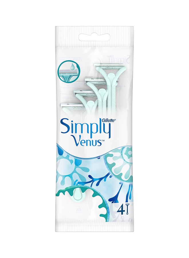 Venus Gillette Simply Venus 2 Disposable Blades 4Pcs - Image 2