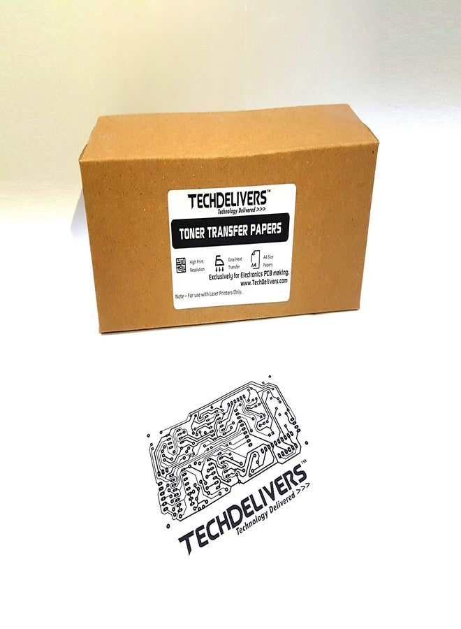 TECHDELIVERS PCB toner transfer paper (Glossy Paper) A4 size 10 Pieces - Image 1