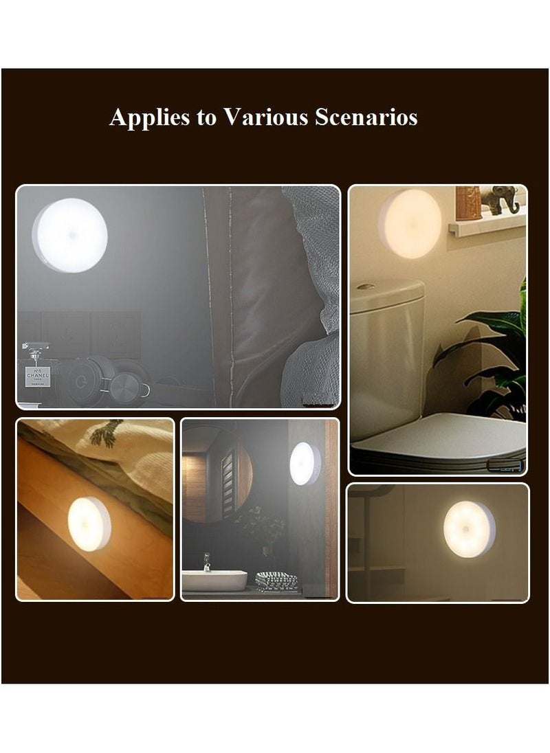 Generic - Circular Induction Lamp Intellisense Night Light Magnetic Led Light Warm light 700 mah - Image 1