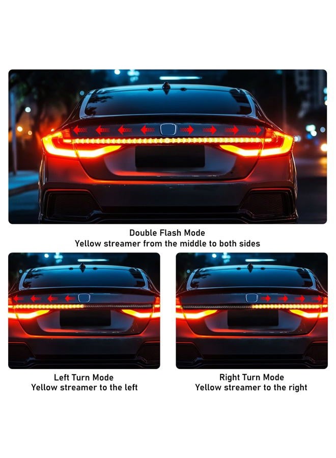 DIBMS Fall Warning Signal Driving Light Strip, 60-Inch Car LED Brake Light Strip, Truck Bed Lights, Decorative Tailgate Lights Bar for Car, Men Gifts - Image 3