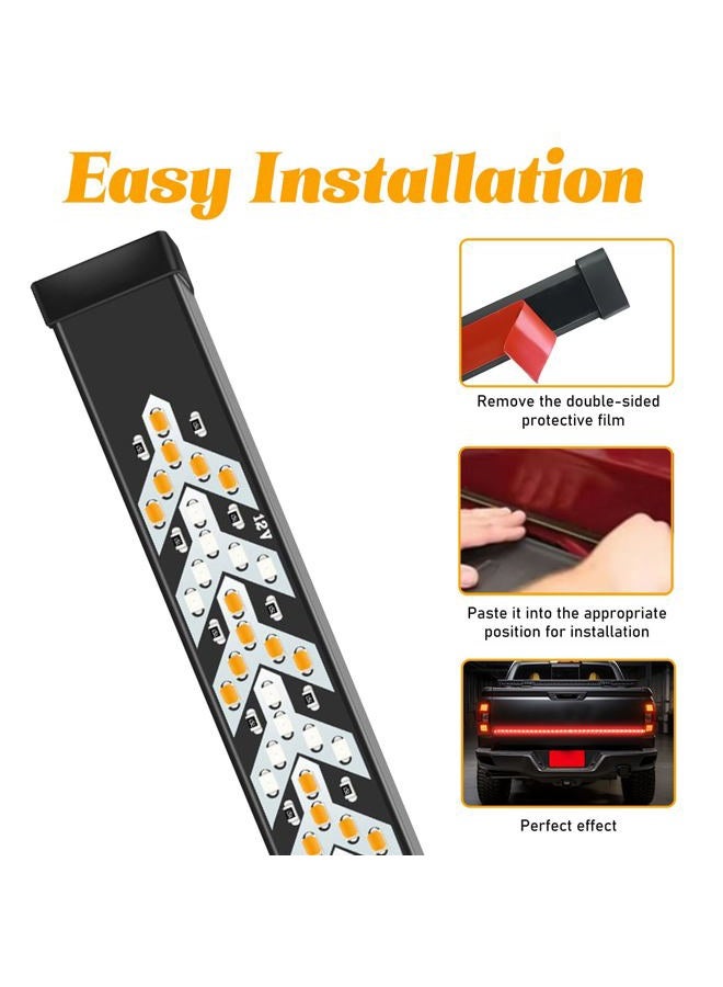 DIBMS Fall Warning Signal Driving Light Strip, 60-Inch Car LED Brake Light Strip, Truck Bed Lights, Decorative Tailgate Lights Bar for Car, Men Gifts - Image 5
