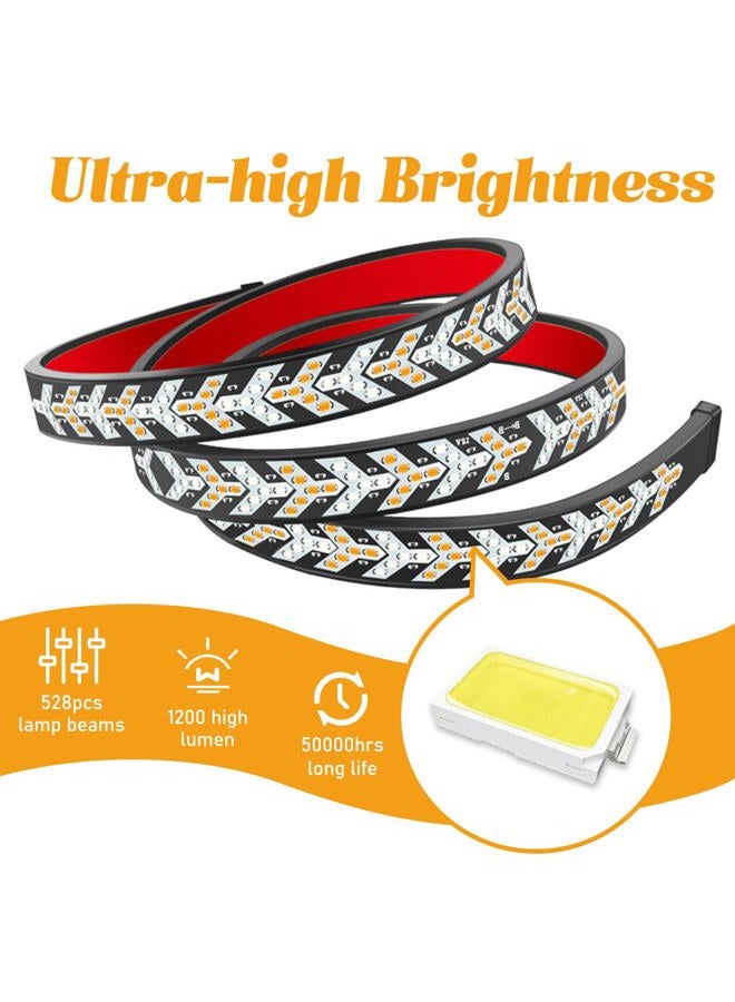 DIBMS Fall Warning Signal Driving Light Strip, 60-Inch Car LED Brake Light Strip, Truck Bed Lights, Decorative Tailgate Lights Bar for Car, Men Gifts - Image 2