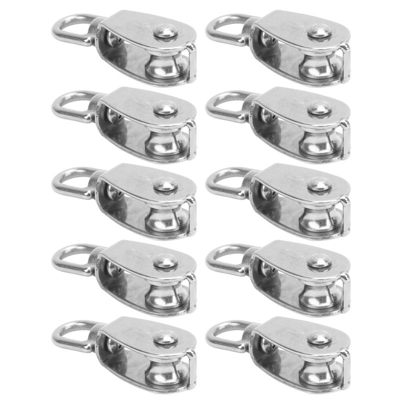 10pcs M15 Pulley 304 Stainless Steel Wire Rope AntiRust Single Pulley for Crane Lifting - Image 1