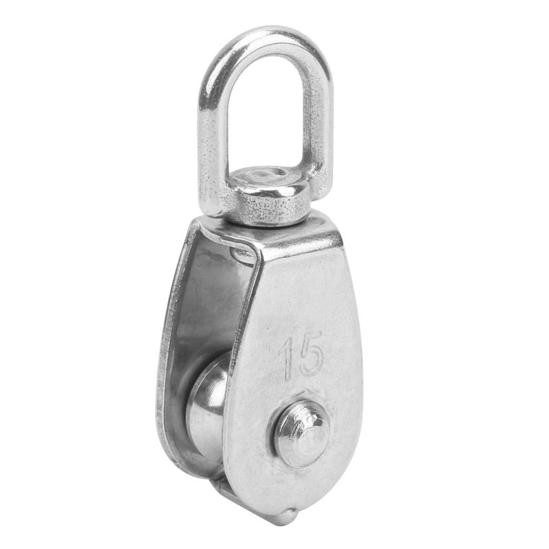 10pcs M15 Pulley 304 Stainless Steel Wire Rope AntiRust Single Pulley for Crane Lifting - Image 3