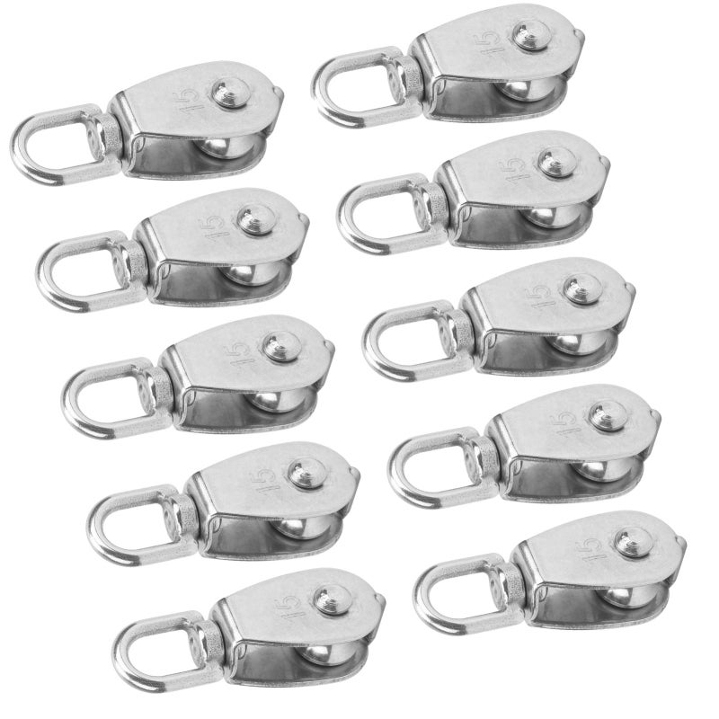 10pcs M15 Pulley 304 Stainless Steel Wire Rope AntiRust Single Pulley for Crane Lifting - Image 5