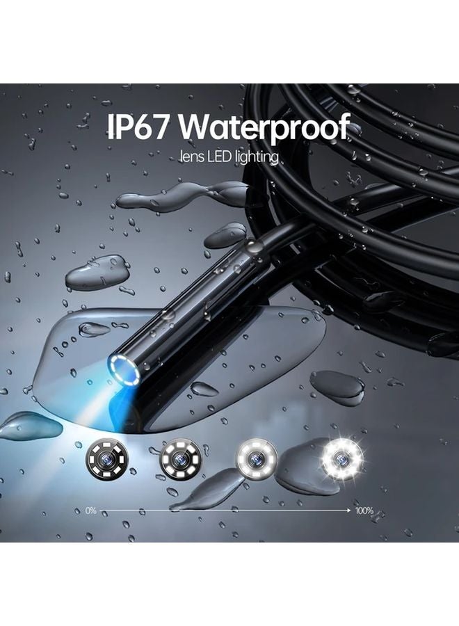 8 LED Endoscope Camera With 4 3 Inch IPS Screen IP67 Waterproof 196 85 Inch Cable For Drain Sewer Inspection - Image 5