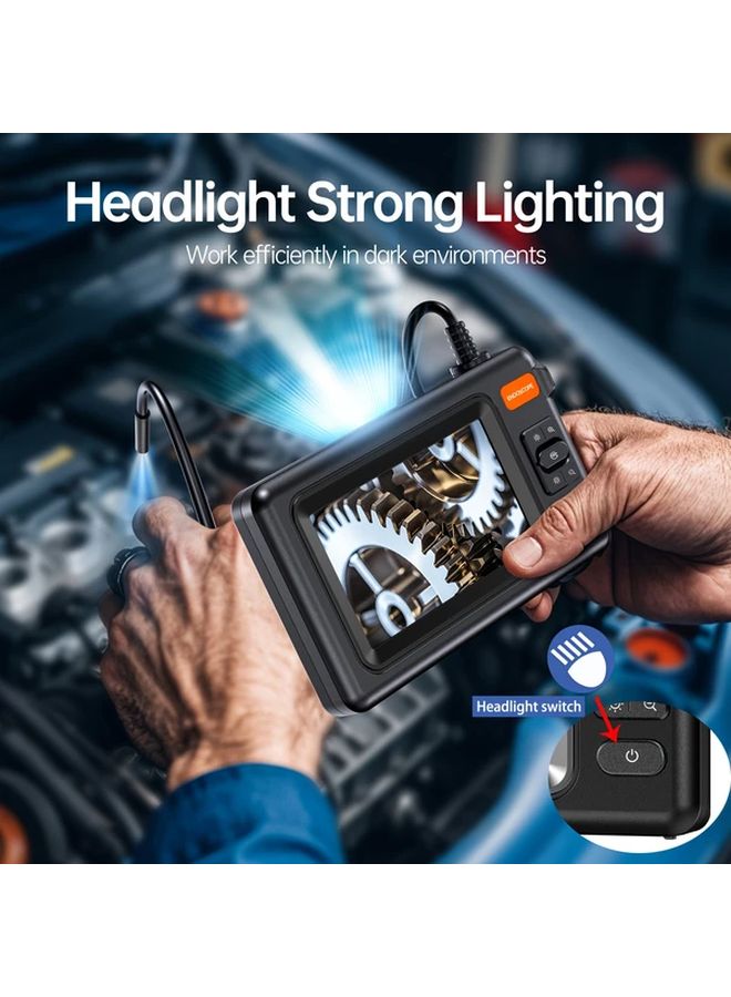 8 LED Endoscope Camera With 4 3 Inch IPS Screen IP67 Waterproof 196 85 Inch Cable For Drain Sewer Inspection - Image 4