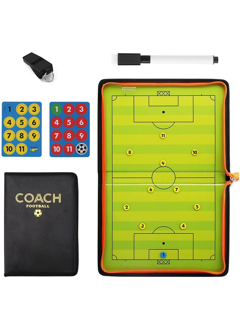 ULTIMAX - ULTIMAX Football Tactics Board Double Foldable Sided Soccer Coaching Board Equipment - Image 1