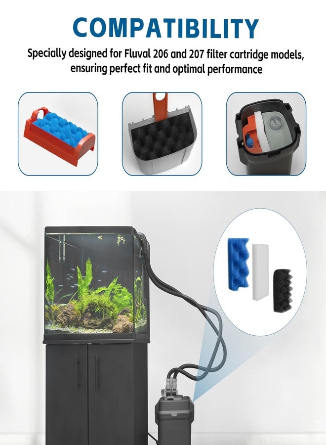 KAKAPEOPLE 206/207 Bio Foam Value Pack for Fluval 206/207 Canister Filters,Replacement Aquarium Filter Media,10pc - Image 3