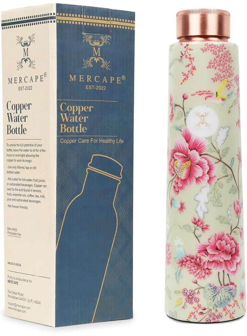 MERCAPE® Copper Bottles for Water with Leak Proof Lid | 100% Pure Copper Bottle | BPA Free & Non Toxic | Printed Ayurvedic Copper Bottle for Health Benefits - 950 ML (Pack Of 4) - Image 5