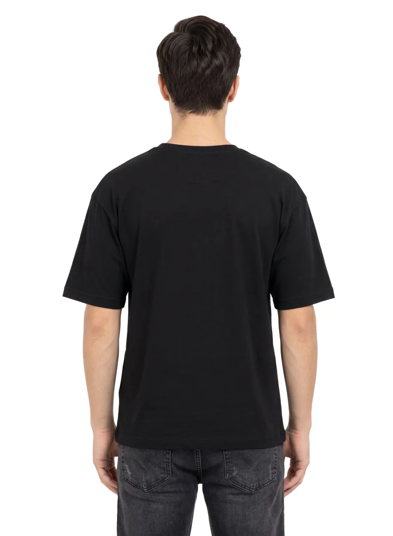 ديزني Disney Goofy Live Graphic Oversized T-Shirt for Men | Character Print Casual Crew Neck Tee