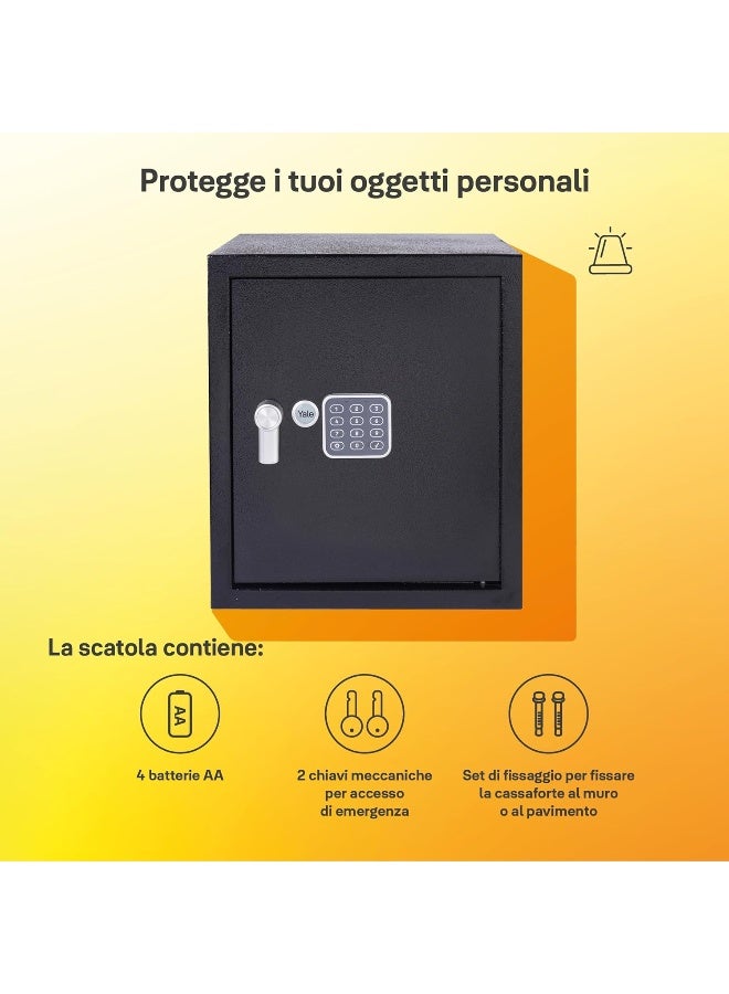 ييل خزنة إلكترونية كبيرة مزودة بإنذار - YEC/390/DB2 - قياسية - Image 4