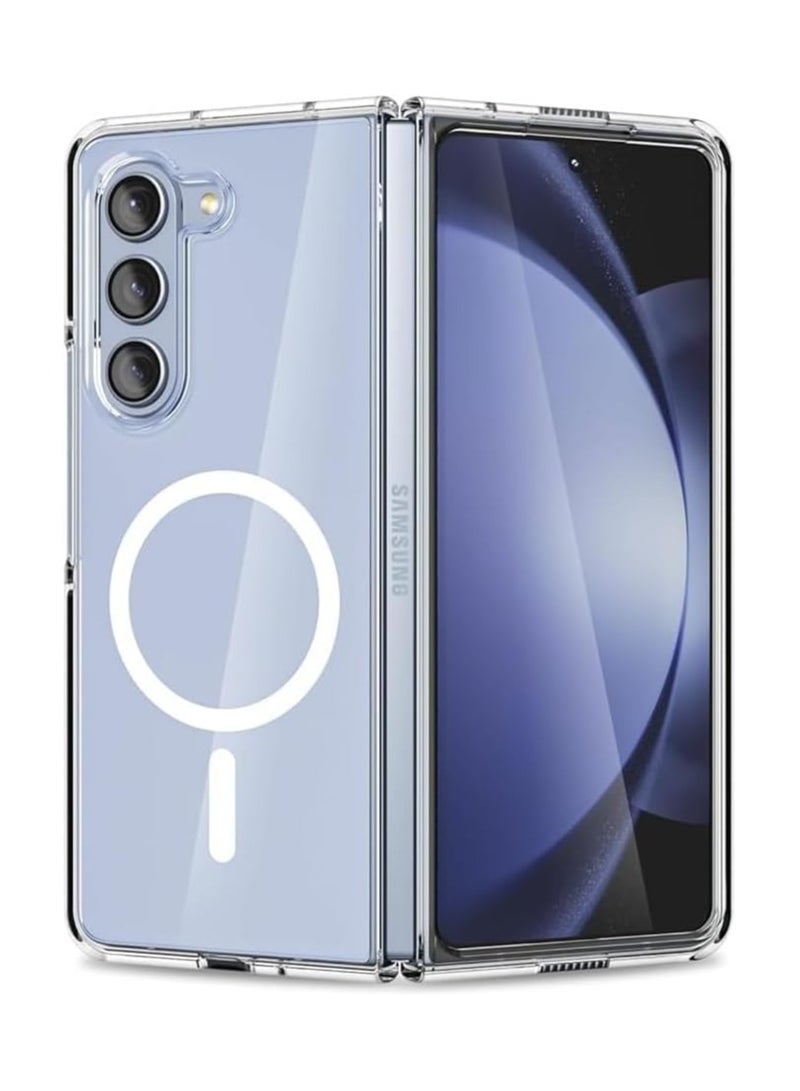 Samsung Galaxy Z Fold 6 Case with Camera Protection Transparent Back Protective - Scratch Resistant Hard PC Back Bumper Shockproof Cover for Samsung Galaxy Z Fold 6 5G (Clear Case With Mag safe) - Image 1