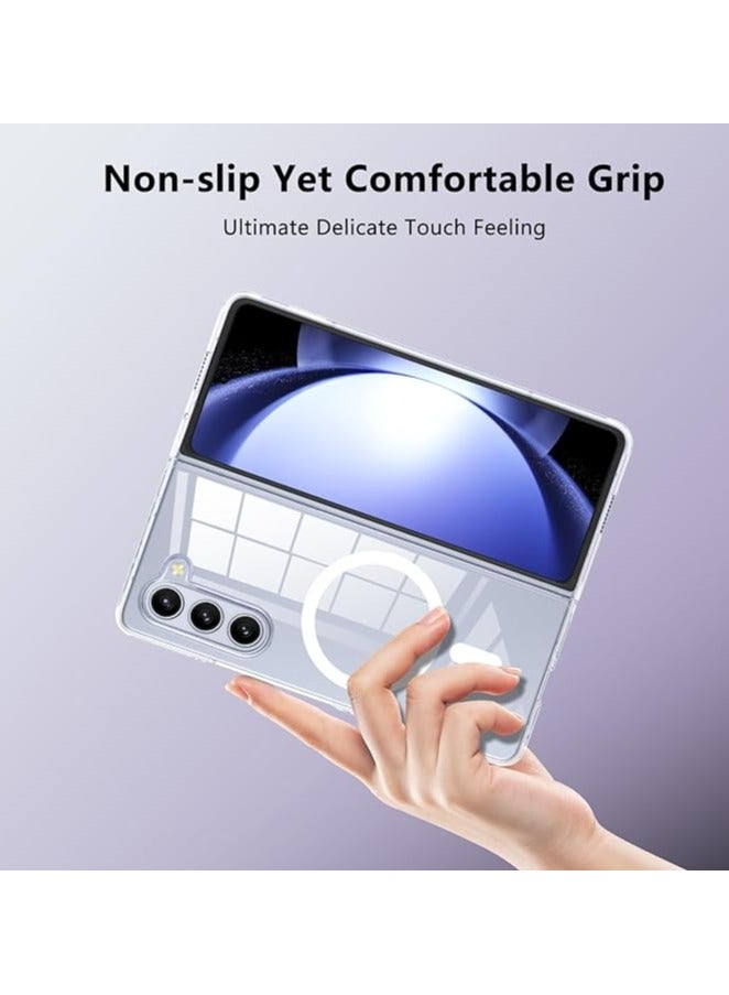 Samsung Galaxy Z Fold 6 Case with Camera Protection Transparent Back Protective - Scratch Resistant Hard PC Back Bumper Shockproof Cover for Samsung Galaxy Z Fold 6 5G (Clear Case With Mag safe) - Image 2