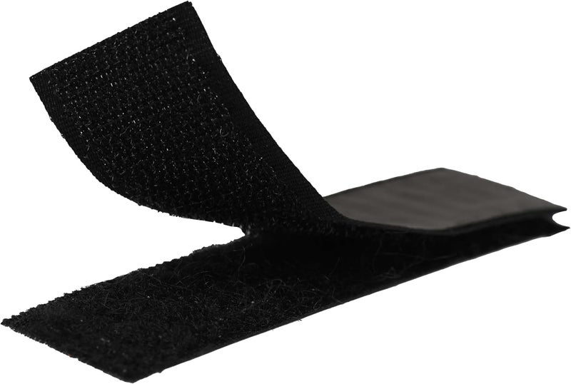 FIS Hook & Loop Tape Pads 20x100mm Rectangle, Black, Pack of 15 – Self Adhesive Fastener Strips for Home, School & Office - Image 2