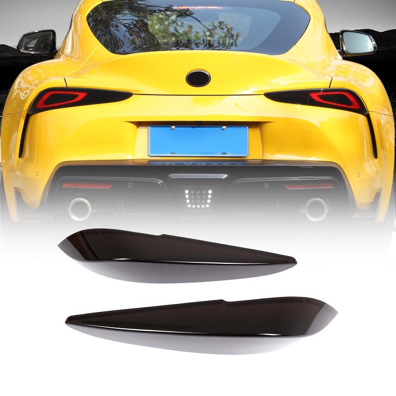 Daeiclru Car Tail Light Lamp Covers Fit for Toyota Supra GR A90 A91 MK5 20192022 Smoked Taillight Shell Trim Cover Taillight Covers Guard Trims Frame Bezels Decoration Accessories