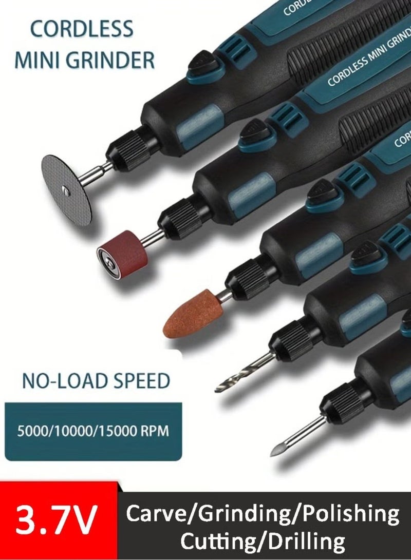 Ailily 1 Set DIY Small Electric Grinder, Household Hand-held Electric Polishing Tool For Jade Engraving, USB Rechargeable Electric Grinder Set Mini Small Electric Grinder Pen, Power Tool - Image 4