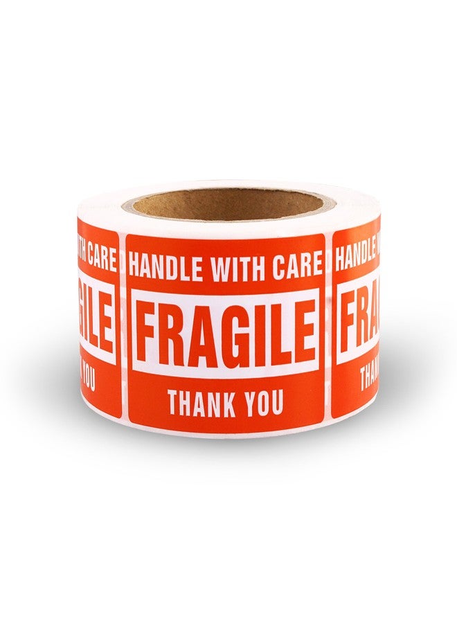 44LLC FBA Source 5 Rolls/2500 Labels - Fragile Adhesive Product Package Inventory Sticker Shipping Label, providing ´Handle with Care´ Notice in Eye Catching Color 2 X 3 Bulk Pack - Image 2