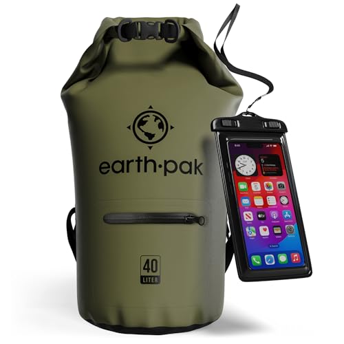 Earth Pak Waterproof Dry Bag with Zippered Pocket Waterproof Dry Bag Backpack Keeps Gear Dry Kayak Waterproof Phone Case - Image 1