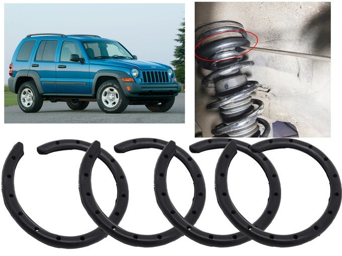 Universal Coil Spring Silencer Insulator Rubber Sleeve Front Rear Lower Suspension Noise Reducer Protector For Car Van Truck4Pcs