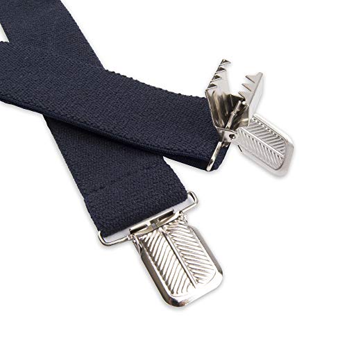 Dickies Men's Big and Tall 1-1/4 Solid Straight Clip Suspender, Navy, Extended Size - Image 2