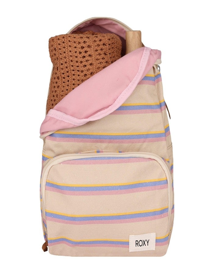 Roxy Women's Always Core Mini Backpack, Banana Cream Stripe, One Size, Always Core Mini Backpack - Image 4