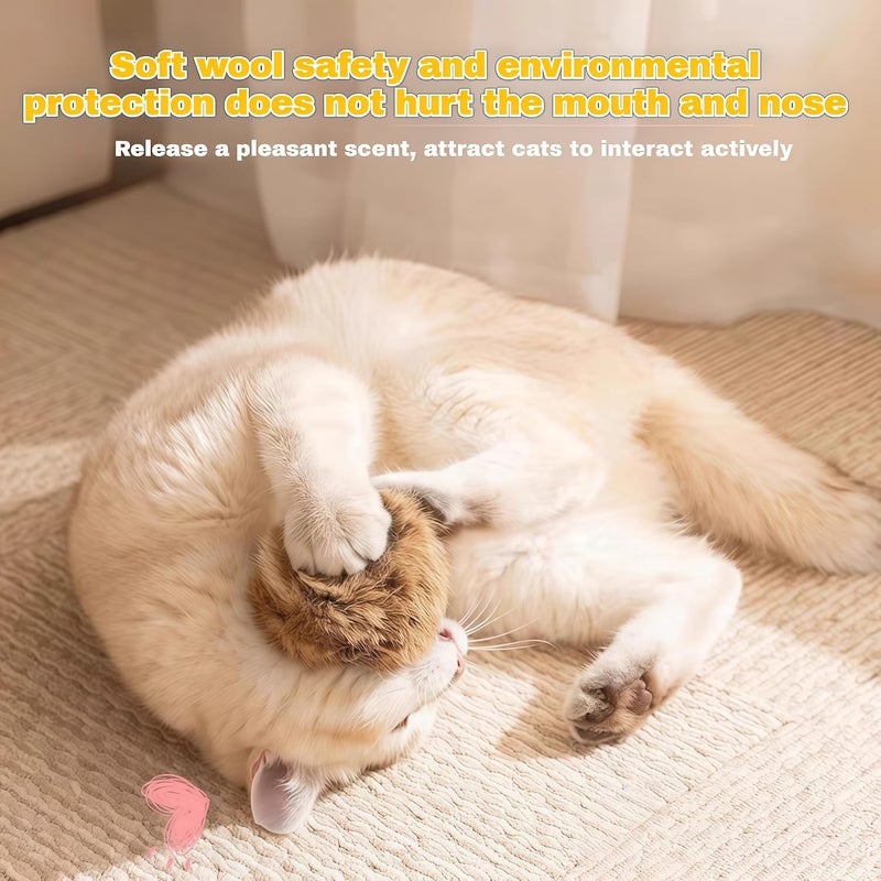 2026 New Soft Fluffy Rabbit Fur Cat Toy Ball 9PCS Interactive Washable Catnip Toy For Indoor Cats Chasing Bunny Kicks Exercise - Image 4