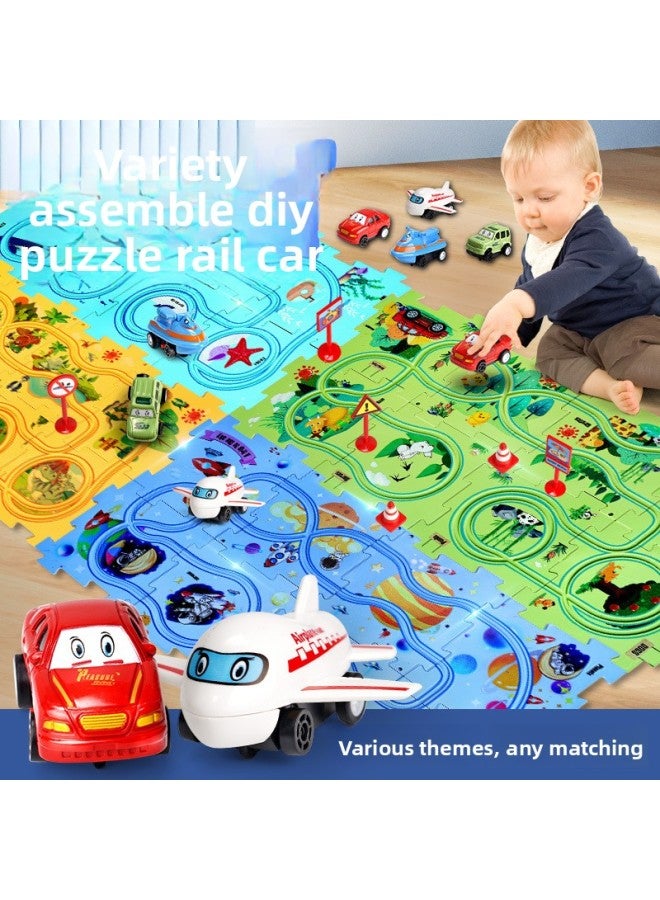 Children's Electric Train Car Mountain Track Sliding Puzzle Rail Car Toy For Boys And Girls 