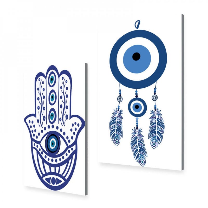 ماركتنا لوحة قماشية ثنائية بتصميم مودرن بمقاس اجمالي 100×70 سم - Image 2