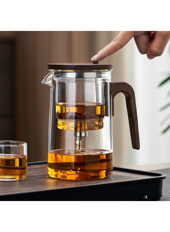 Yihutea Walnut Wood Elegant Tea Infuser Cup Office Tea Pot Household Glass Tea Pot - Image 1