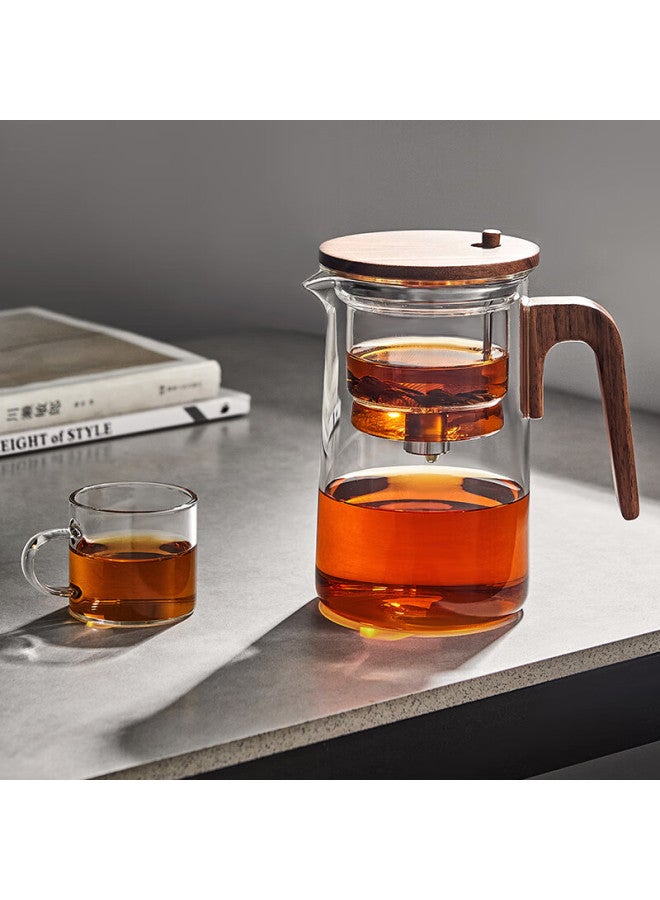 Yihutea Walnut Wood Elegant Tea Infuser Cup Office Tea Pot Household Glass Tea Pot - Image 2